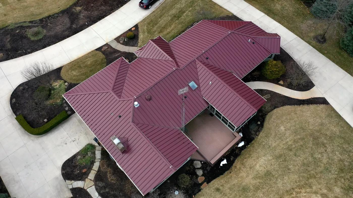 Storm damage documentation on a Attica commercial building