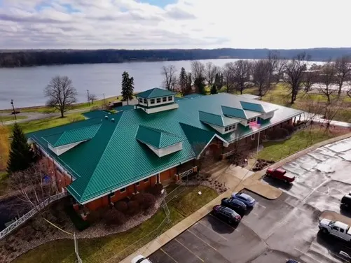 Commercial roof inspection documented in Attica